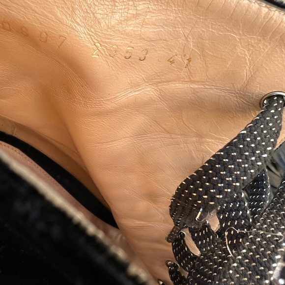 GIANVITO ROSSI Velvet black booties peep toe heels - Picture 9 of 10